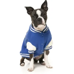 Fuzzyard The Letterman Jacket Blauw - Hondenkleding