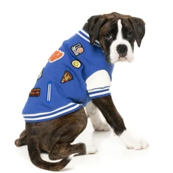 Fuzzyard The Letterman Jacket Blauw - Hondenkleding