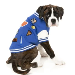 Fuzzyard The Letterman Jacket Blauw - Hondenkleding
