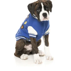 Fuzzyard The Letterman Jacket Blauw - Hondenkleding