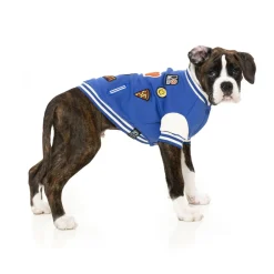 Fuzzyard The Letterman Jacket Blauw - Hondenkleding