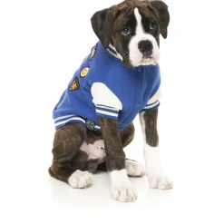 Fuzzyard The Letterman Jacket Blauw - Hondenkleding