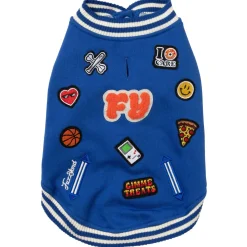 Fuzzyard The Letterman Jacket Blauw - Hondenkleding