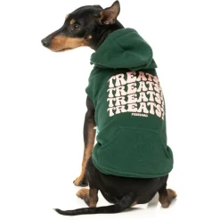 Fuzzyard Treats Hoodie Donkergroen - Hondenkleding