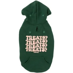 Fuzzyard Treats Hoodie Donkergroen - Hondenkleding