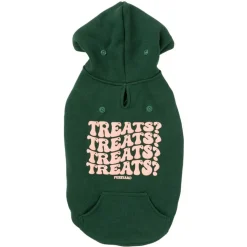 Fuzzyard Treats Hoodie Donkergroen - Hondenkleding