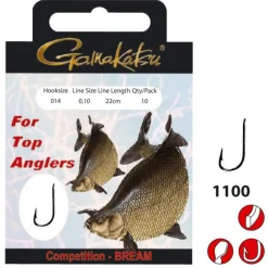 Gamakatsu Booklet Bream Com 1100b #14-0.12mm 22cm - Vishaak -