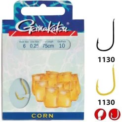 Gamakatsu Gama Booklet Corn 1130y #14-0.14mm 75cm - Vishaak -