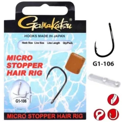 Gamakatsu Gama Booklet Mi St Hair G1-106#14-0.16mm 15cm - Vishaak -