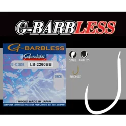 Gamakatsu Gama G-Barbless 2260bb Hooks Bronze #18 - Vishaak -