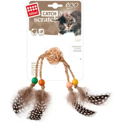 Gigwi Catch And Scratch Eco Line With Rattle Wood - Kattenspeelgoed - 31 cm