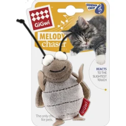 Gigwi Melody Chaser Krekel - Kattenspeelgoed - 10 cm Bruin Beige