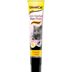 Gimcat Duo-Pasta Kaas Met Mout - Kattensnack - Kaas Mout 50 g Anti-Hairball