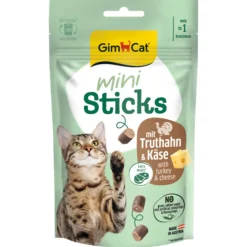 Gimcat Mini Sticks - Kattensnack - Kalkoen Kaas 50 g