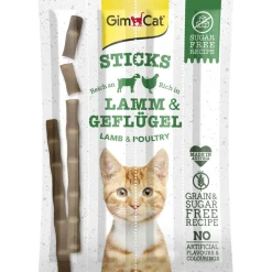 Gimcat Sticks - Kattensnack - Lam Gevogelte 20 g 4 stuks