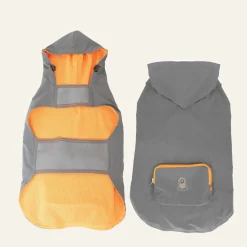 Goo-Eez Honden Regenjas - Hondenjas - 56 cm Zwart Geel Xl