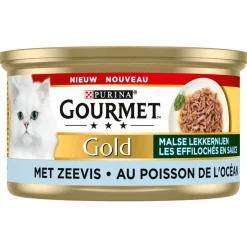 Gourmet Gold Malse Lekkernijen - Kattenvoer - Zeevis 85 g