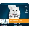 Gourmet Perle Maaltijdzakjes Mini Filets Multipack - Kattenvoer - Eend 12x85 g