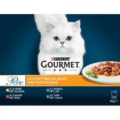 Gourmet Perle Maaltijdzakjes Mini Filets Multipack - Kattenvoer - Eend 12x85 g