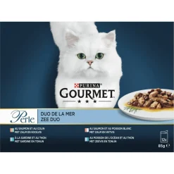 Gourmet Perle Zee Duo - Kattenvoer - Zalm Sardines Zeevis 12x85 g