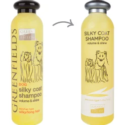 Greenfields Dog Silky Coat Shampoo - Hondenvachtverzorging - 25 cm Geel
