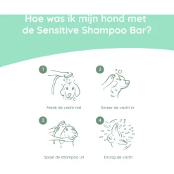 Greenfields Sensitive Shampoo Bar - Hondenvachtverzorging - 6x6x2 cm