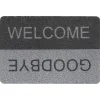 Hamat Curly Buitenmat Welcome/Goodbye - Deurmat - 60x40 cm Grijs Zwart