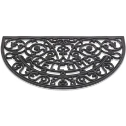 Hamat Rubbermat Halfrond - Deurmat - 75x45 cm Zwart