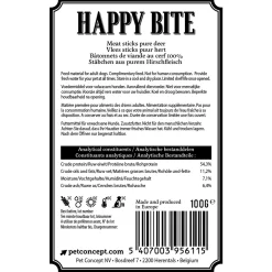 Happy Bite Sticks - Hondensnacks - Hert 100 g