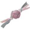 Happy Pet Mixzak Puppy Flos Met Bal - Hondenspeelgoed - 22x8x8 cm Roze Grijs 12 stuks