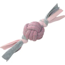 Happy Pet Mixzak Puppy Flos Met Bal - Hondenspeelgoed - 22x8x8 cm Roze Grijs 12 stuks