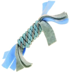 Happy Pet Mixzak Puppy Flos - Hondenspeelgoed - 22x5x5 cm Blauw Grijs 12 stuks