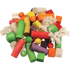 Happy Pet Vogelspeelgoed Houten Speelblokken - Vogelspeelgoed - Multi-Color