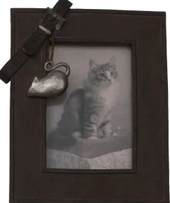 Happy-House Fotolijst Riem - Hondencadeau - 19x24 cm Bruin