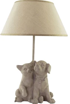 Happy-House Lamp Hond En Kat - Hondencadeau - 30x30x44 cm Beige