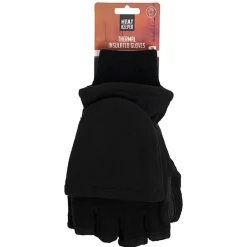 Heatkeeper Thermohandschoen Thinsulate Mittens Fleece Heren Zwart - Handschoenen