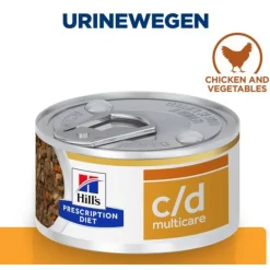 Hill's Prescription Diet C/D Multicare Urinary Care Stoofpotje Blik - Hondenvoer - Kip Groente 156 g