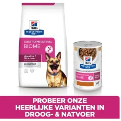 Hill's Prescription Diet Gastrointestinal Biome Digestive+ Fibre Care Stoofpotje Blik - Hondenvoer - Kip 354 g