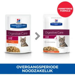 Hill's Prescription Diet I/D Digestive Care Maaltijdzakjes - Kattenvoer - Kip 12x85 g