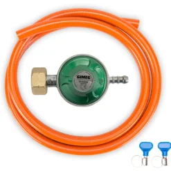 Hm Slangset + 2 Klemmen + Regel. Shell - Barbecue - 1.5 m