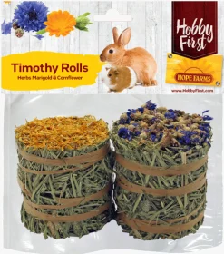 Hobbyfirst Hope Farms Hooirolletjes - Knaagdiersnack - Korenbloem 18x11 cm 200 g Voor Alle Leeftijden