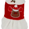 Homestyle Kerst Hondentrui Jurkje - Hondenkleding - 25 cm Rood Wit Kerst