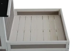 Homestyle Konijnenhok Norway - Dierenverblijf - 170x80x112 cm Donkergrijs Wit