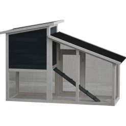 Homestyle Konijnenhok Rome - Dierenverblijf - 152x60x96 cm Wit