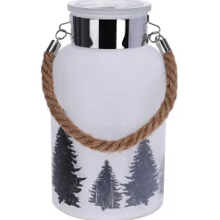 Homestyle Lantaarn Frosted Design - Kerstversiering - 26 cm