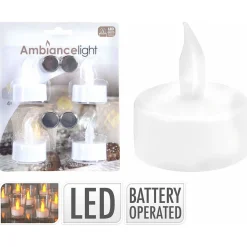 Homestyle Theelicht Set Met Led - Decoratie - 4 stuks Incl. Batterijen