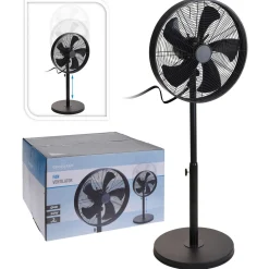 Homestyle Ventilator Staand Model - Statiefventilator - Ø40 cm Zwart