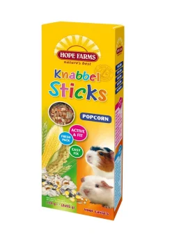 Hope Farms Knabbelsticks Cavia - Knaagdiersnack - Popcorn 2x55 g