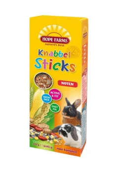 Hope Farms Knabbelsticks Rabbit - Konijnensnack - Noten 2x55 g