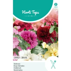 Hortitops Althaea (Alcea) - Stokroos Rosea Summer Carnival - Bloemenzaden - 500 mg